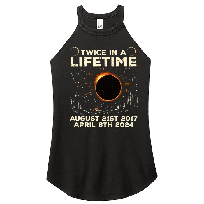 Twice In Lifetime Solar Eclipse 2017 2024 Women’s Perfect Tri Rocker Tank