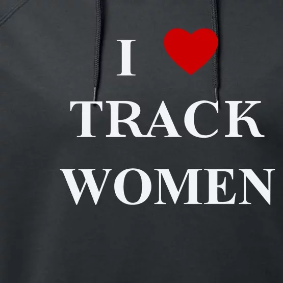 Tf I Love Track Women Performance Fleece Hoodie