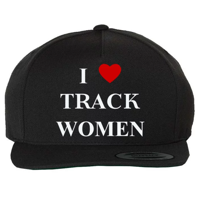 Tf I Love Track Women Wool Snapback Cap