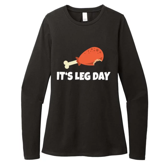 Turkey ItS Leg Day Thanksgiving Workout Womens CVC Long Sleeve Shirt