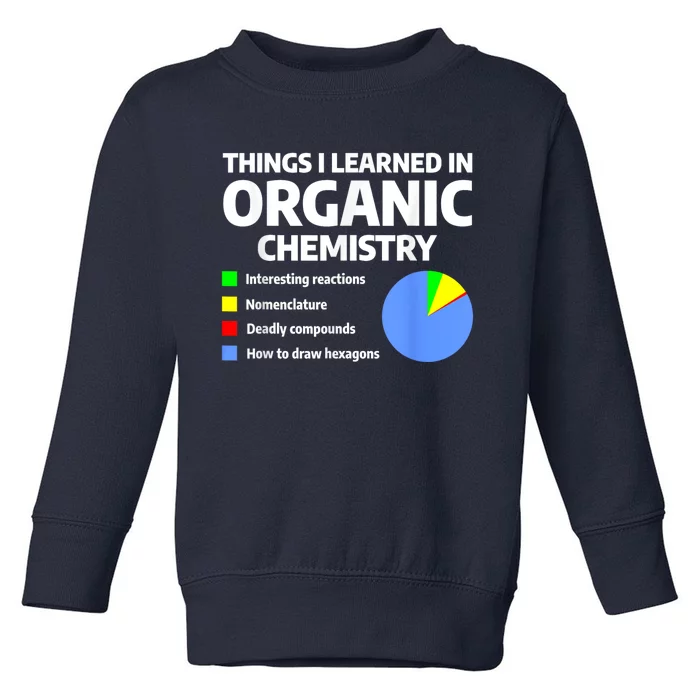 Things I Learned In Organic Chemistry Science Chemist Toddler Sweatshirt