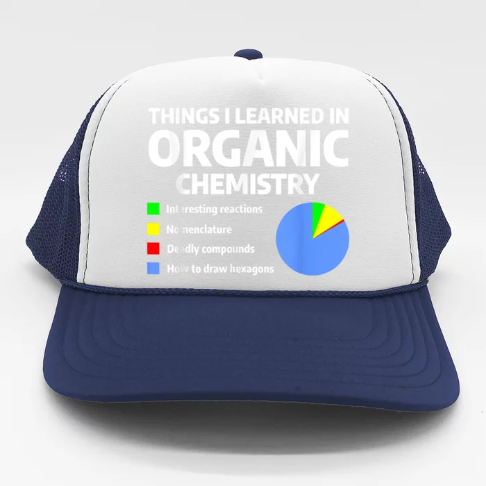 Things I Learned In Organic Chemistry Science Chemist Trucker Hat