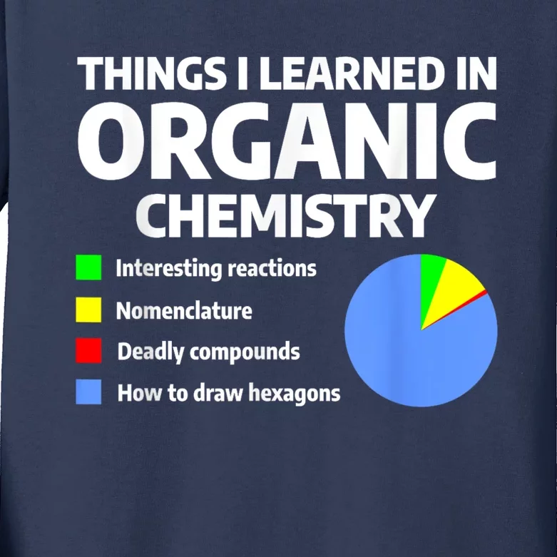 Things I Learned In Organic Chemistry Science Chemist Kids Long Sleeve Shirt