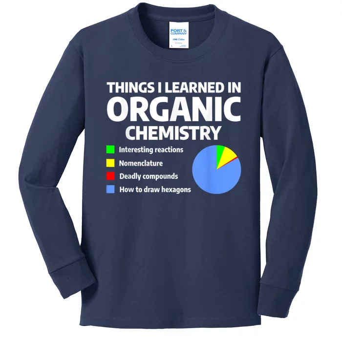 Things I Learned In Organic Chemistry Science Chemist Kids Long Sleeve Shirt