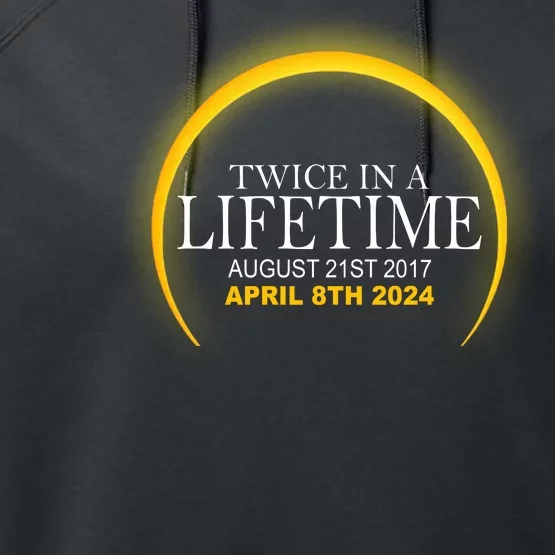 Twice In Lifetime 2024 Solar Eclipse Performance Fleece Hoodie