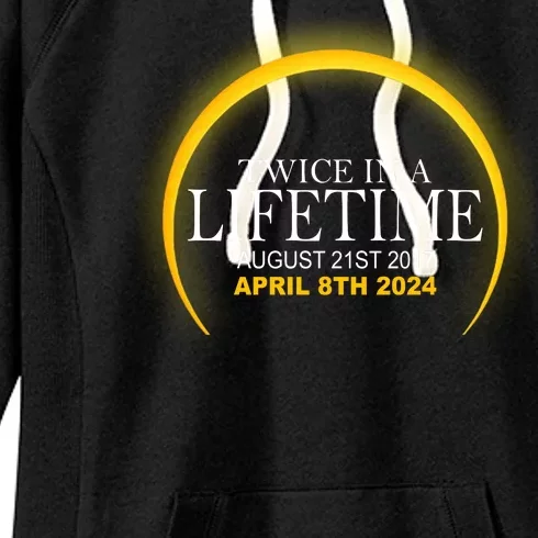 Twice In Lifetime 2024 Solar Eclipse Women's Fleece Hoodie