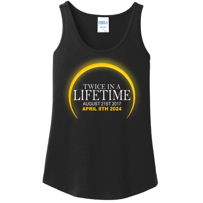 Twice In Lifetime 2024 Solar Eclipse Ladies Essential Tank