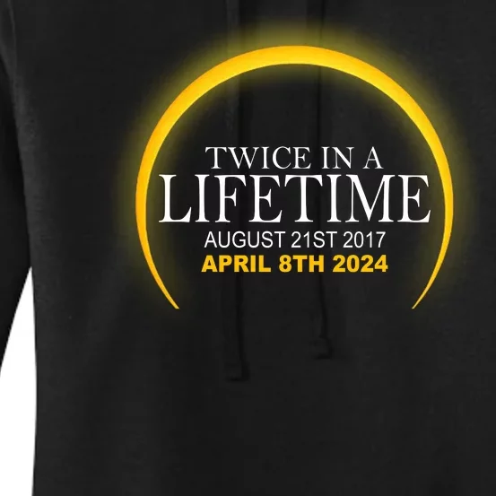 Twice In Lifetime 2024 Solar Eclipse Women's Pullover Hoodie