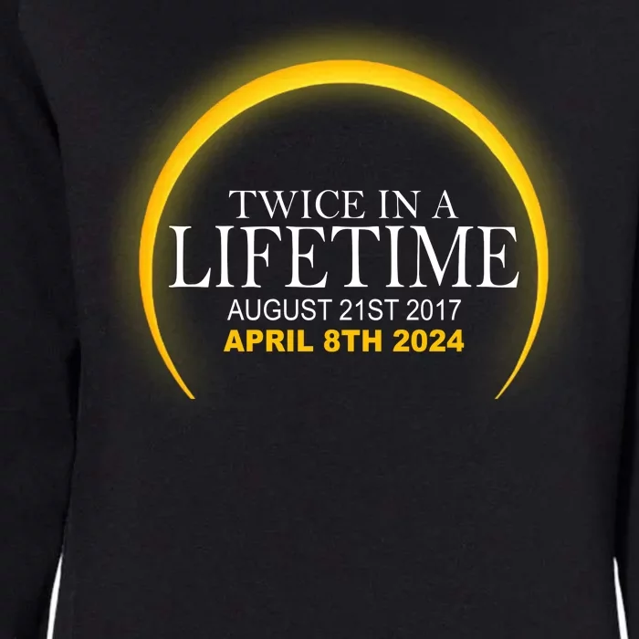 Twice In Lifetime 2024 Solar Eclipse Womens California Wash Sweatshirt