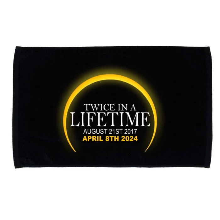 Twice In Lifetime 2024 Solar Eclipse Microfiber Hand Towel