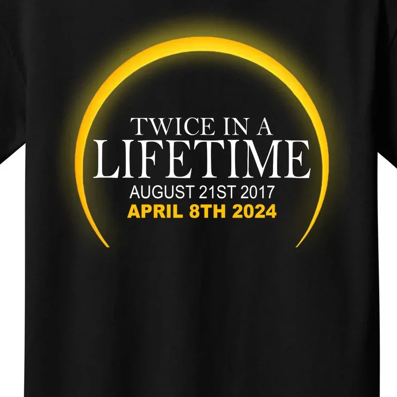 Twice In Lifetime 2024 Solar Eclipse Kids T-Shirt