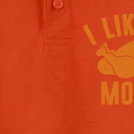 Thanksgiving I Like It Moist Turkey Football Gift Dry Zone Grid Performance Polo