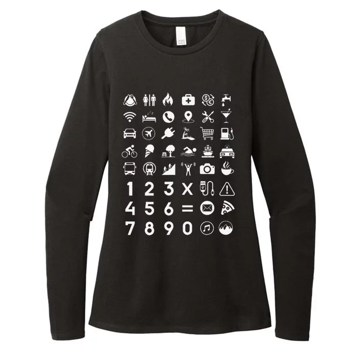 Travel Icon Language Translation Guide Travel Womens CVC Long Sleeve Shirt