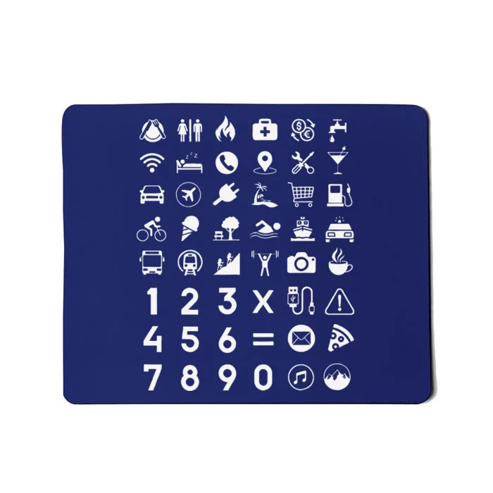 Travel Icon Language Translation Guide Travel Mousepad