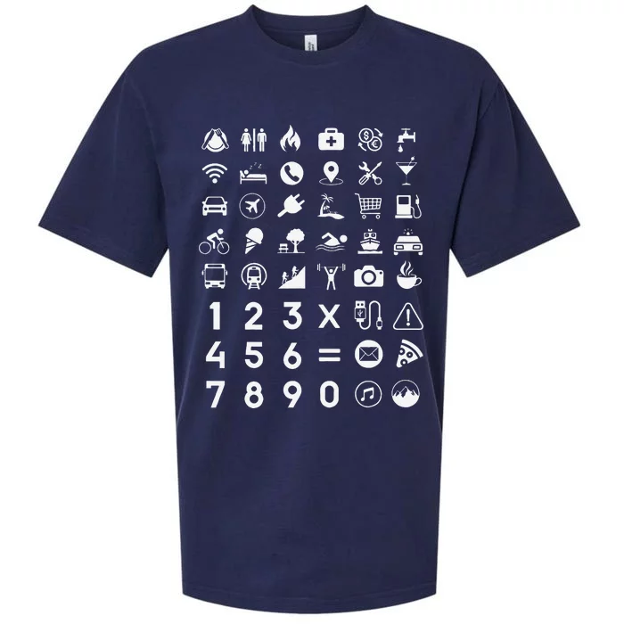 Travel Icon Language Translation Guide Travel Sueded Cloud Jersey T-Shirt