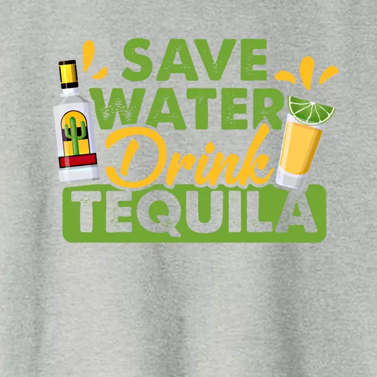 Tequila Ing Lover Tee Save Water Tequila Gift Women's Crop Top Tee