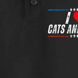 Trump I Love Cats And Ducks Funny Dry Zone Grid Performance Polo