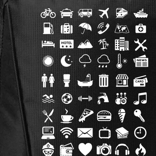 Travel Icon Language Travelling City Backpack