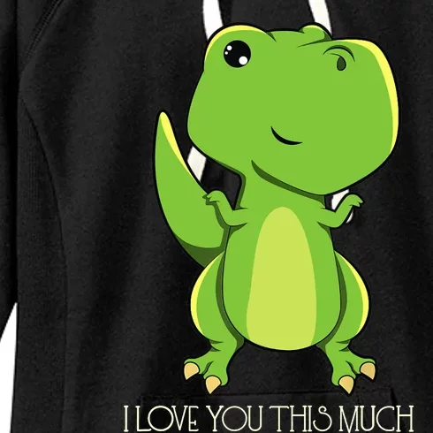 TRex I Love You This Much Kawaii Anime Japanese Women's Fleece Hoodie