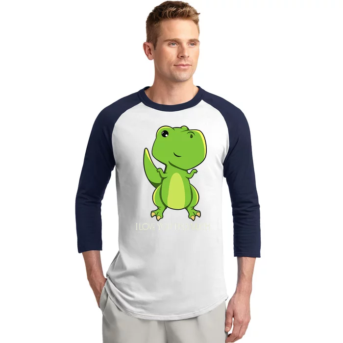 TRex I Love You This Much Kawaii Anime Japanese Baseball Sleeve Shirt