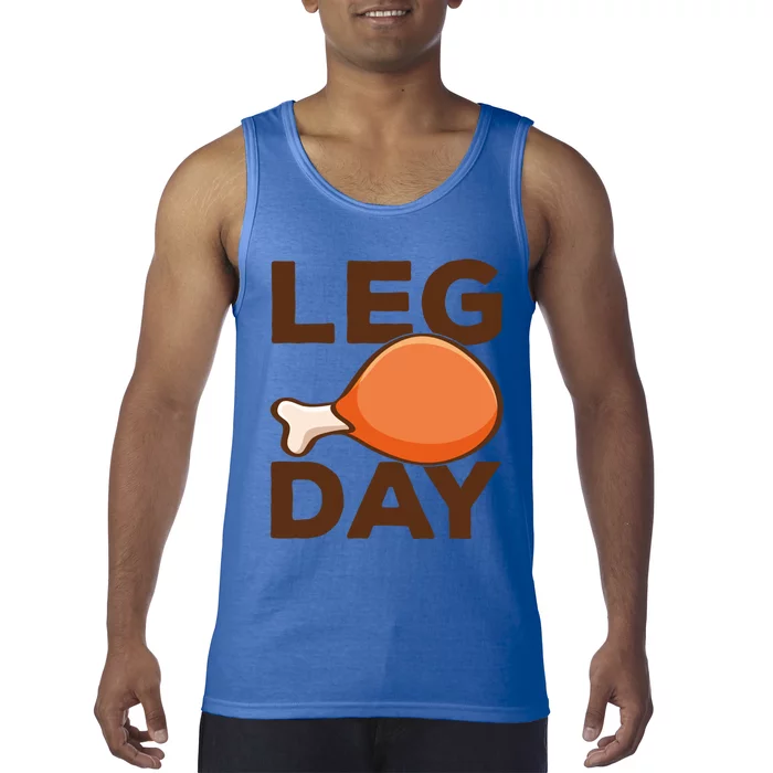 Turkey It's Leg Day Cool Gift Workout Gift Funny Thanksgiving Meaningful Gift Tank Top