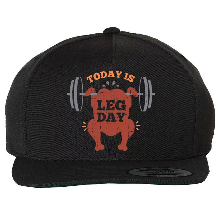 Today Is Leg Day Turkey Trot Gymmer Thanksgiving 2024 Wool Snapback Cap