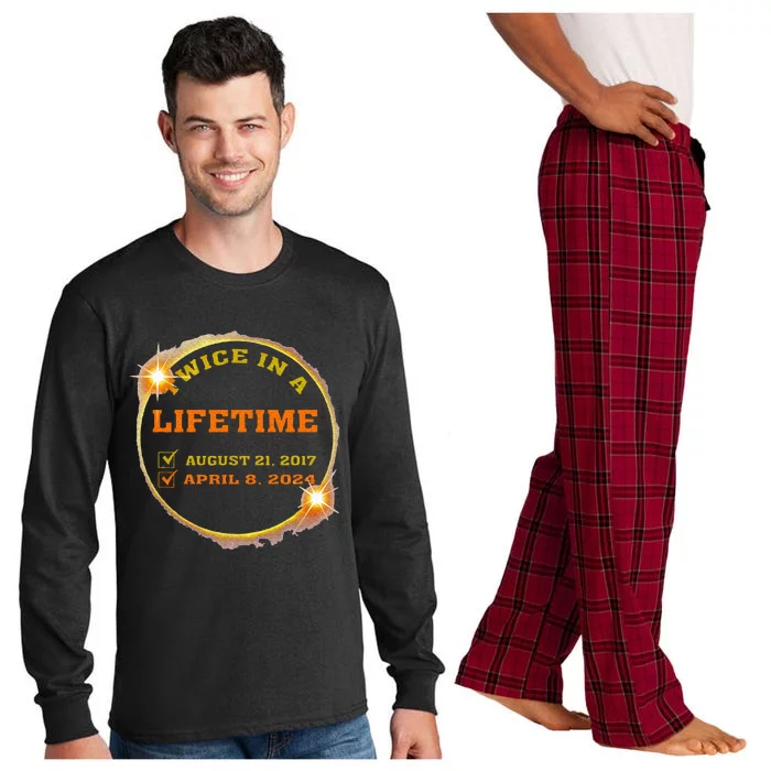 Twice In Lifetime 2024 Solar Eclipse Long Sleeve Pajama Set