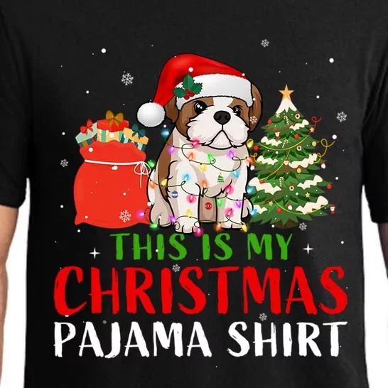 This Is My Christmas Pajama Shih Tzu Dog Xmas Dog Lover Cool Gift Pajama Set