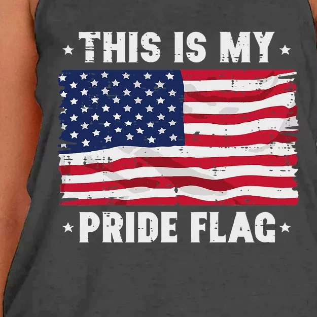 This Is My Pride Flag America Anti Lgbtq Patriot Women's Knotted Racerback Tank