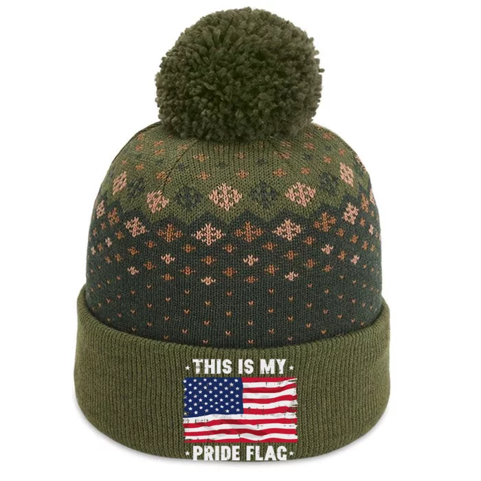 This Is My Pride Flag America Anti Lgbtq Patriot The Baniff Cuffed Pom Beanie