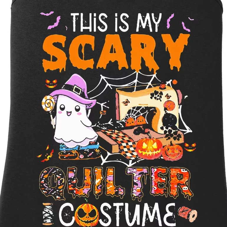 This Is My Scary Quilter Costume Boo Machine Ladies Essential Tank