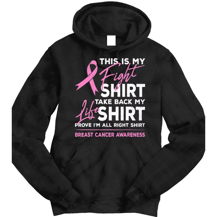 This Is My Fight Breast Cancer Awareness Pink Ribbon Tie Dye Hoodie