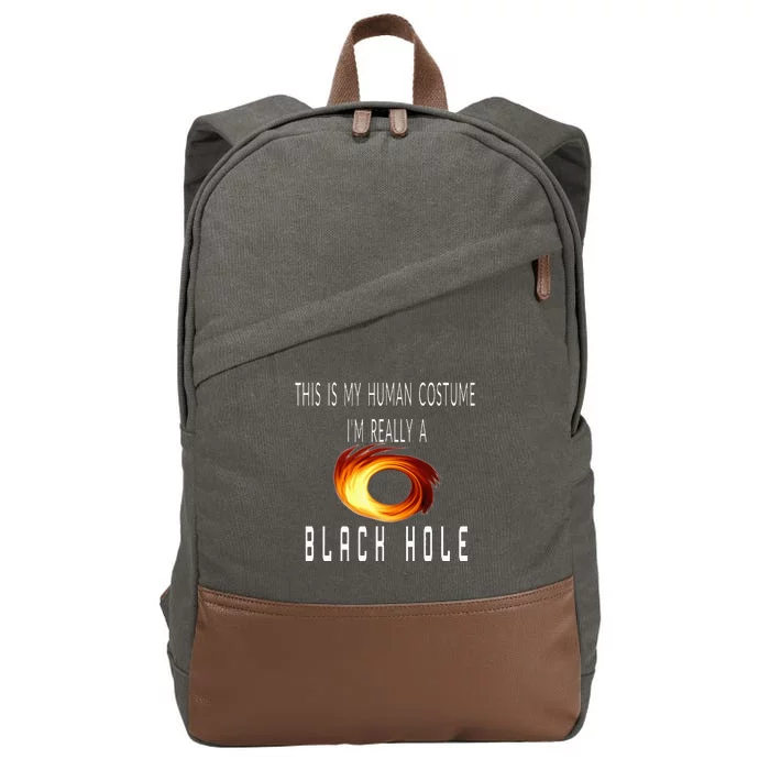 This Is My Human Costume Black Hole Halloween Cotton Canvas Backpack