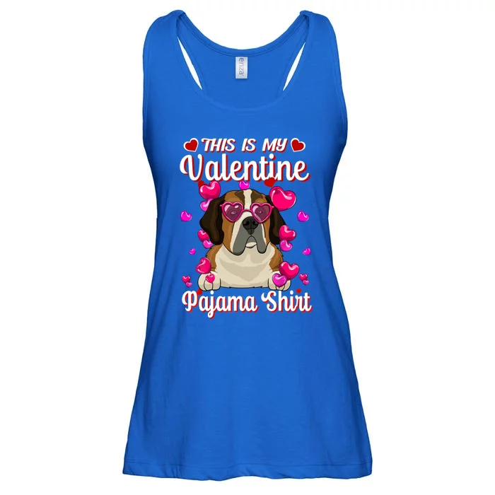 This Is My Valentine Pajama Gift St Bernard Lovers Gift Ladies Essential Flowy Tank