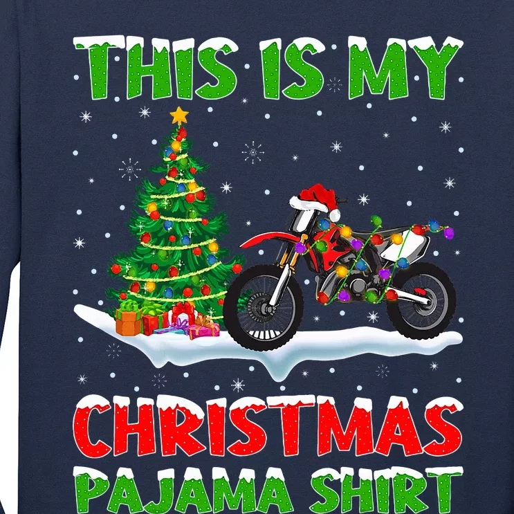 This Is My Christmas Pajama Dirt Bike Christmas Long Sleeve Shirt