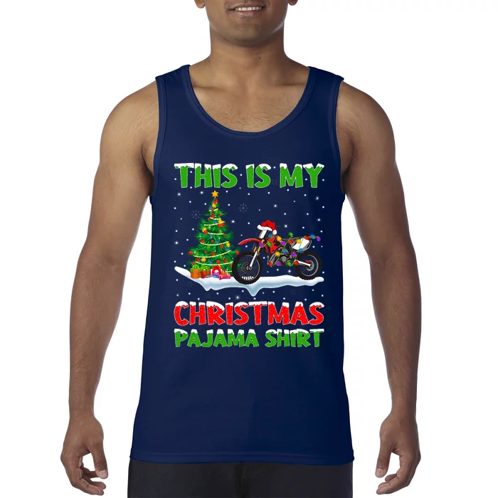 This Is My Christmas Pajama Dirt Bike Christmas Tank Top