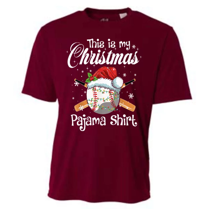 This Is My Christmas Baseball Pajama Cooling Performance Crew T-Shirt