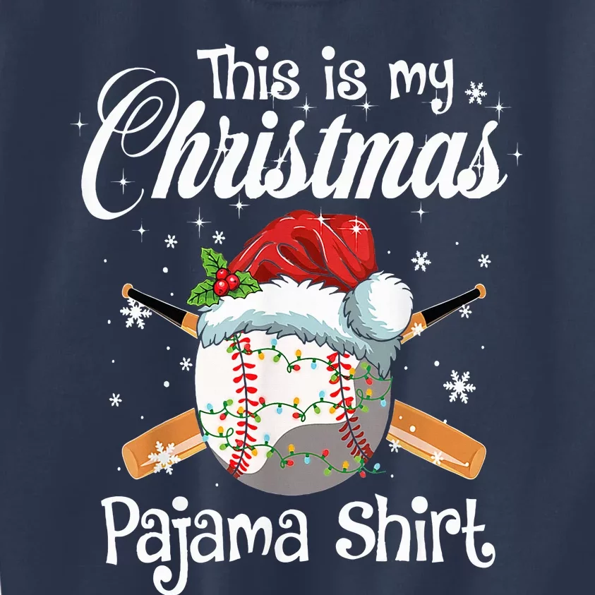 This Is My Christmas Baseball Pajama Kids Sweatshirt