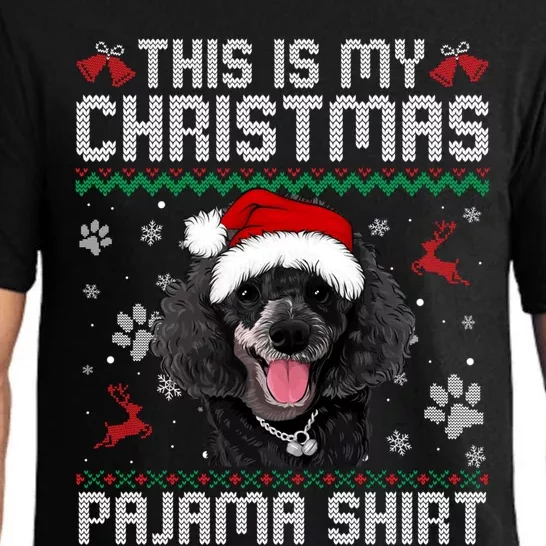 This Is My Christmas Poodle Dog Pajama Merry Xmas Gift Pajama Set