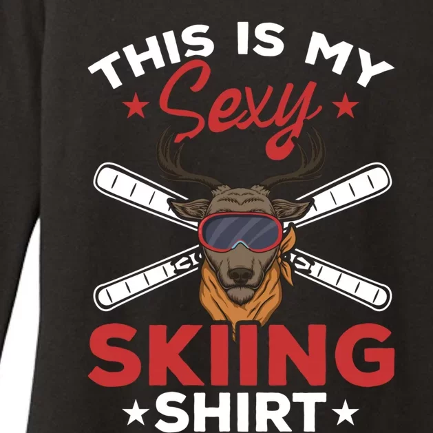 This Is My Sexy Skiing Great Gift Mountain Skier Party Skiing Funny Gift Womens CVC Long Sleeve Shirt