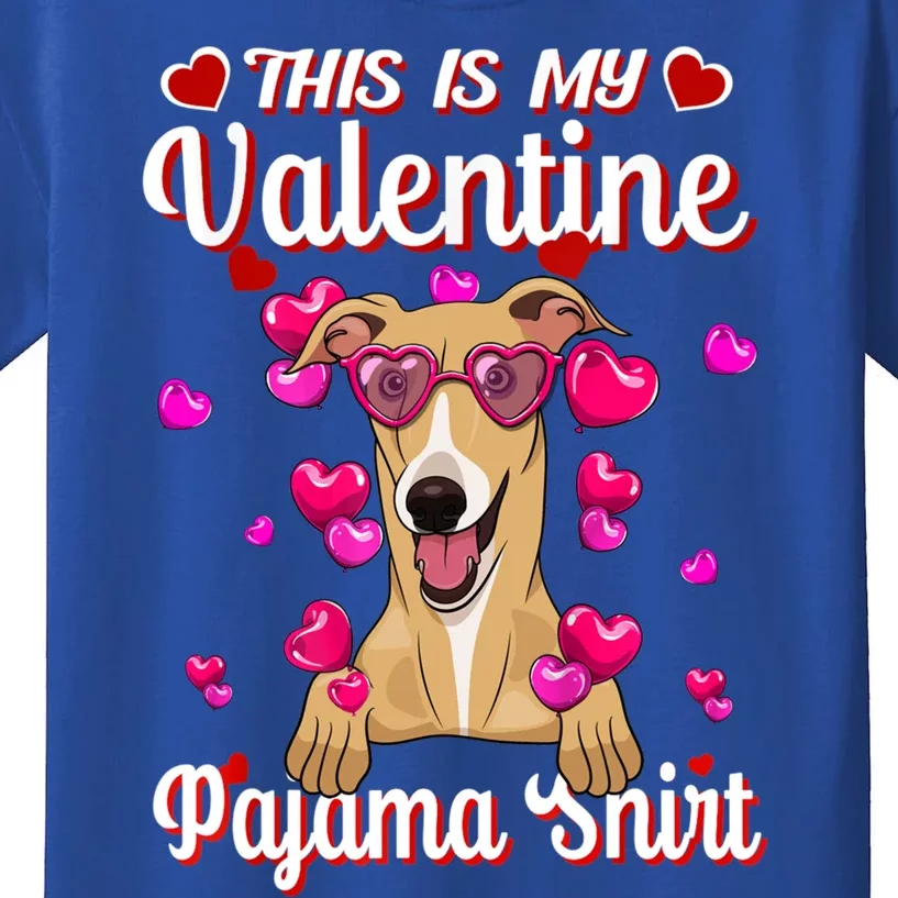 This Is My Valentine Pajama Cool Gift Grey Hound Lovers Gift Kids T-Shirt