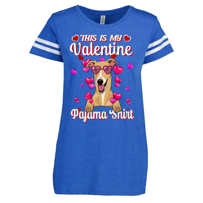 This Is My Valentine Pajama Cool Gift Grey Hound Lovers Gift Enza Ladies Jersey Football T-Shirt