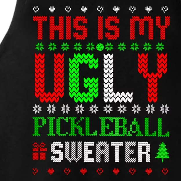 This Is My Ugly Pickleball Sweater Christmas Ladies Tri-Blend Wicking Tank