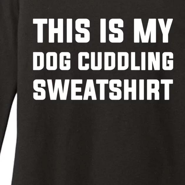 This Is My Dog Cuddling Cute Gift Womens CVC Long Sleeve Shirt