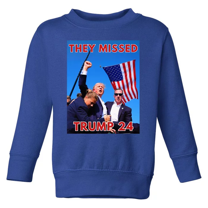 This Is My Pride Flag Trump 2024 American Flag Toddler Sweatshirt