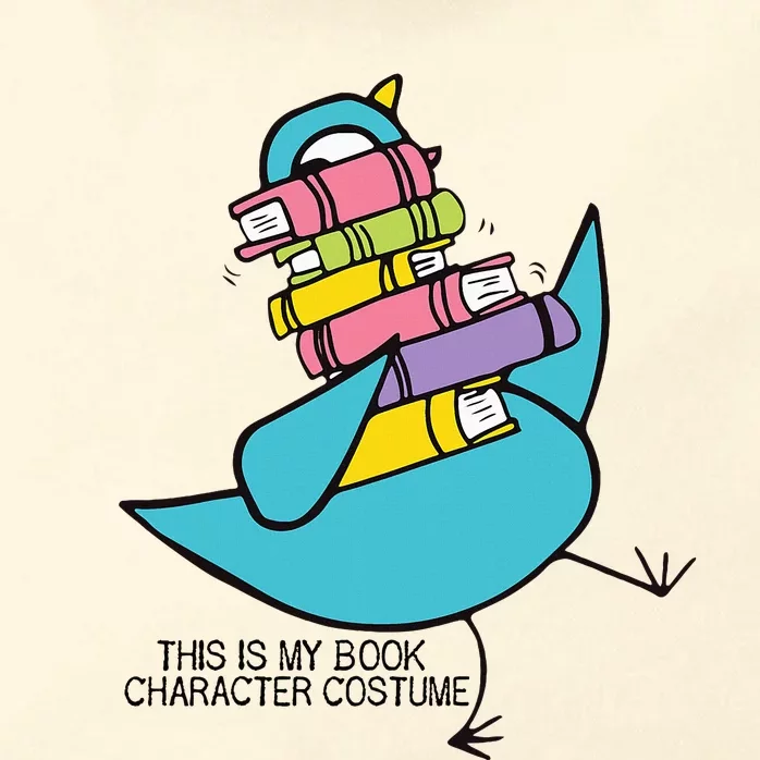 This Is My Book Character Costume Funny Pigeon Reading Zip Tote Bag