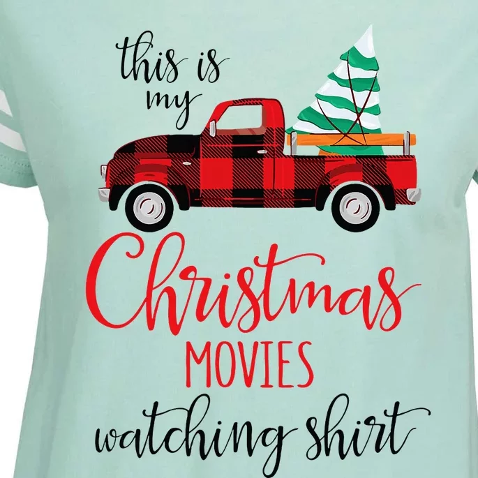 This Is My Christmas Movies Watching Xmas Movie Enza Ladies Jersey Football T-Shirt