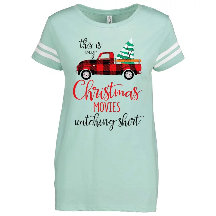 This Is My Christmas Movies Watching Xmas Movie Enza Ladies Jersey Football T-Shirt