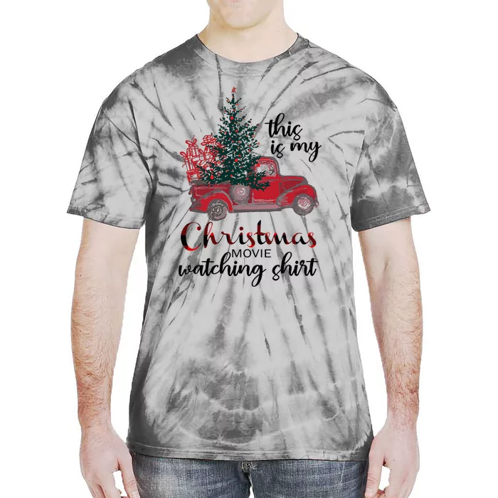 This Is My Christmas Movie Watching Vintage Red Truck Tie-Dye T-Shirt