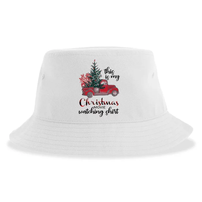 This Is My Christmas Movie Watching Vintage Red Truck Sustainable Bucket Hat